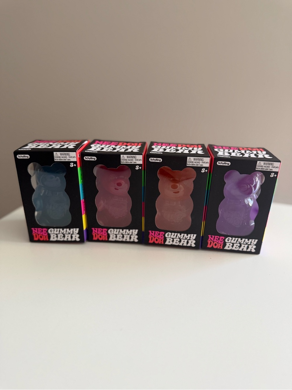 Nwt Lot of 4 NeeDoh Gummy Bear Sensory Fidget Toy Squishy Toy AUTHENTIC
